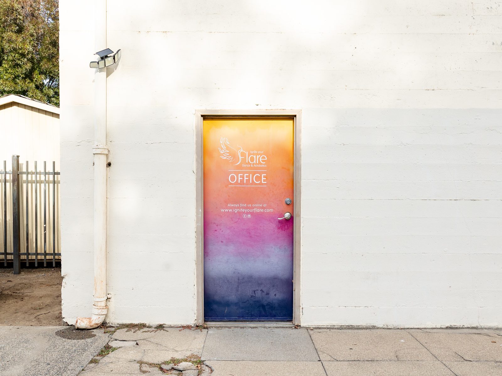 The ombre office door on Jefferson St.